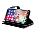 Miniatyrbild 4 av 6: iPhone XS Max Praktiskt Plånboksfodral 2in1 med 11-Fack Loop Svart