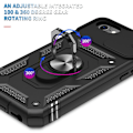Miniatyrbild 7 av 9: iPhone 6 / 7 / 8 / SE 2020 / SE 2022 Hybridskal med Ringhållare & Kameraskydd - Svart