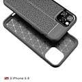 Pikkukuva 4 / 7: iPhone 11 Pro Max iskunkestävä ja iskuja vaimentava nahkainen selkäkansi Black