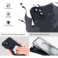 Miniatyrbillede 3 af 8: iPhone 15 Plus Gummieret skalvæske - Sort