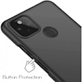 Pikkukuva 4 / 5: Google Pixel 4a 5G Ultraohut kumipäällysteinen mattamusta Cover Basic V2 Black