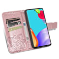 Miniatyrbillede 3 af 11: Samsung A72 4G / 5G pung etui PU læder 4-LOMMES Motiv Sommerfugl Pink gold