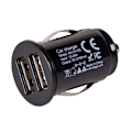 Miniatyrbillede 1 af 2: Biloplader 2x USB 12V 2.1A EU-certificeret Black