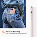 Pikkukuva 6 / 7: iPhone 13 Pro Ultratunn Gummibelagd Mattsvart Skal Basic V2 Pink gold