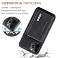 Pikkukuva 5 / 9: 8-FACK iPhone 11 Pro Max Stöttåligt Skal med Magnetisk Korthållare DG.MING Detach Black