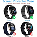 Pikkukuva 2 / 7: 2-PACK Täyskansi Fitbit Sense 2 / Versa 4 Transparent