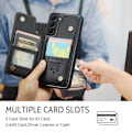 Miniatyrbild 6 av 8: CaseMe Stöttåligt Skal Korthållare Stativ 4-Fack Samsung S22 Svart