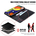 Miniatyrbild 5 av 7: Samsung A70 Elegant Fodral i PU-Läder med RFID Block Svart