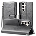 Miniatyrbillede 1 af 5: Samsung S24 Plus Pung Etui PU Læder 4 RUMMER - Sort