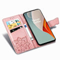 Miniatyrbillede 8 af 8: OnePlus Nord N100 pung etui PU læder 4-LOMMES motiv sommerfugl Pink gold