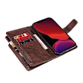Miniatyrbild 7 av 8: iPhone 12 Pro Max Praktisk Plånboksfodral med 12-Fack Array V4 - Brun