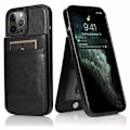 Pikkukuva 1 / 8: iPhone 12 Pro Max Mobile Cover -korttipidike 6-FACK Retro V3 Svart