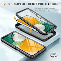 Miniatyrbillede 2 af 5: Samsung A13 5G / A04s fuld dækning Premium 3D etui ThreeSixty Transparent