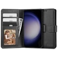 Miniatyrbillede 1 af 5: Samsung S23 Plus Wallet Case PU-læder 4-LOMMES Black
