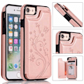 Pikkukuva 1 / 5: iPhone 7 Iskunkestävä Kotelo Korttiteline 3-POCKET Flippr V2 Pink gold