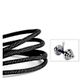 Miniatyrbild 4 av 8: 3m Slitstark Flätad Metallic Lightning Kabel Quick Charge 3.0 Svart