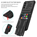 Miniatyrbild 2 av 9: Samsung A13 5G / A04s Stöttåligt Skal Kickstand & Kortfack ThinArmor V3 Svart