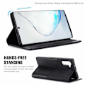 Miniatyrbild 3 av 7: Samsung Note 10 Elegant Fodral i PU-Läder med RFID Block Svart