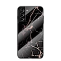 Miniatyrbillede 3 af 8: Samsung S22 Plus Marble Shell 9H hærdet glas bagside glas bagside V2 MultiColor Svart/Guld