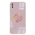 Pikkukuva 1 / 7: iPhone X / XS tyylikäs ja iskunkestävä kotelo Flawless sormustelineellä Rosa