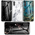 Miniatyrbillede 2 af 10: Samsung Note 10 Marble Shell 9H hærdet glas bagside glas bagside V2 Black Svart/Guld