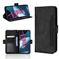 Miniatyrbillede 1 af 6: Motorola Edge 30 Pro Wallet Case PU Læder 6-LOMMES Winston V3 Black