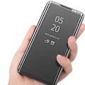Miniatyrbild 2 av 5: Samsung A21s Smart Flipfodral Clear View Standing V2 Rocket Svart