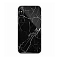 Pikkukuva 3 / 4: iPhone XS / X Marble Shell 9H karkaistu lasi Takalasi Black Variant 2