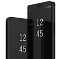 Pikkukuva 1 / 8: Samsung S22 Plus Flip Case Clear View Seisova V2 Rocket Black