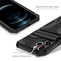 Miniatyrbillede 4 af 9: iPhone 12 Pro Max Slagfast Shell Kickstand & kortrum ThinArmor V3 Black
