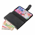 Miniatyrbillede 2 af 8: iPhone X / XS multifunktionelt pung etui Lynlås 8-rum Svart