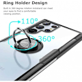 Miniatyrbild 4 av 7: Samsung S22 Ultra Praktisk Stöttåligt Skal med Ringhållare V4 Svart