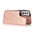 Pikkukuva 3 / 4: Samsung S21 Iskunkestävä kotelo, 3-taskuinen Flippr V2 Pink gold