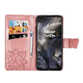 Pikkukuva 3 / 6: OnePlus Nord Wallet Case PU-nahkainen 4-TASKUN motiiviperhonen Pink gold