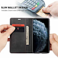 Pikkukuva 4 / 5: iPhone 11 Pro Max Elegant Flip Case CaseMe 3-FACK Black