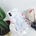 Pikkukuva 5 / 6: iPhone XS Max Tyylikäs Marble Shell Square Vit