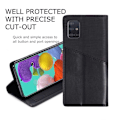 Miniatyrbild 4 av 7: Samsung A51 Elegant Fodral i PU-Läder med RFID Block Svart