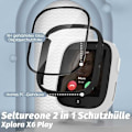 Miniatyrbillede 3 af 7: Xplora X6 Play Full Cover Shell med 9H hærdet glas Svart