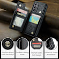 Miniatyrbillede 7 af 7: CaseMe Shockproof Cover Kortholder Stander 4-rums Samsung A34 5G Sort