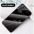 Miniatyrbillede 9 af 9: Xiaomi Redmi Note 11 / 11S Marble Shell 9H hærdet glas bagside glas bagside V2 MultiColor Svart/Guld