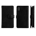 Miniatyrbillede 2 af 6: iPhone X Practical Wallet Case 2i1 med 11-rums løkke Svart