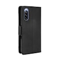 Miniatyrbillede 8 af 8: Xperia 10 III Wallet Case PU-læder 6-SLOT Winston V3 Black