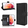 Miniatyrbillede 1 af 8: Samsung S23 pung etui PU læder 6-LOMMES Winston V3 Black