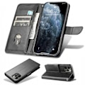 Miniatyrbillede 1 af 6: iPhone 15 Pung Etui PU Læder 4 RUMM Black