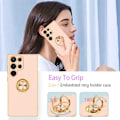 Miniatyrbillede 7 af 7: Samsung S24 Ultra Elegant & Stöttåligt Skal med Ringhållare Flawless - Rose guld
