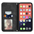 Pikkukuva 7 / 7: iPhone 13 Pro Flip Case Korttilokero Mokkanahkaa Black