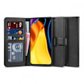 Miniatyrbillede 1 af 4: Xiaomi Poco M3 Pung Etui PU-Læder 4-KOMPARTMENT Evry Black