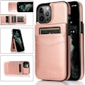 Miniatyrbillede 7 af 11: iPhone 15 Pro Max Mobil Cover Kortholder 5-SLOT Retro V3 Svart