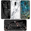 Miniatyrbillede 2 af 2: OnePlus 7 Marble Shell 9H hærdet glas bagside glas bagside V2 Black Svart/Guld