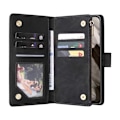 Miniatyrbillede 3 af 7: Google Pixel 8 multifunktionelt pung etui Lynlås 8-lomme Black